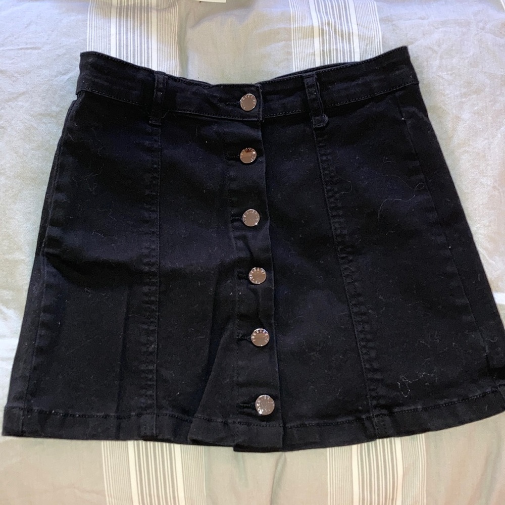 Black Jean Skirt